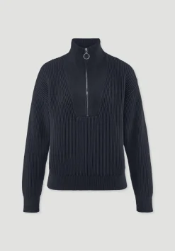 hessnatur Strick Troyer Relaxed aus reiner Bio-Baumwolle von marine Outlet