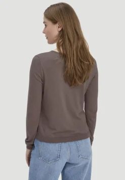 hessnatur Strickjacke Regular aus TENCEL™ Lyocell mit Bio-Baumwolle von mocca Discount