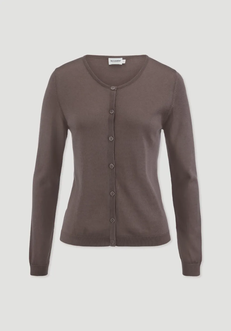 hessnatur Strickjacke Regular aus TENCEL™ Lyocell mit Bio-Baumwolle von mocca Discount