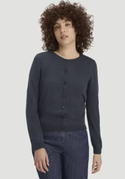 hessnatur Strickjacke Regular aus TENCEL™ Lyocell mit Bio-Baumwolle von marine New