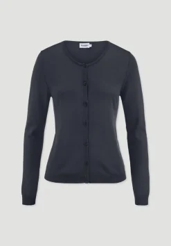 hessnatur Strickjacke Regular aus TENCEL™ Lyocell mit Bio-Baumwolle von marine New