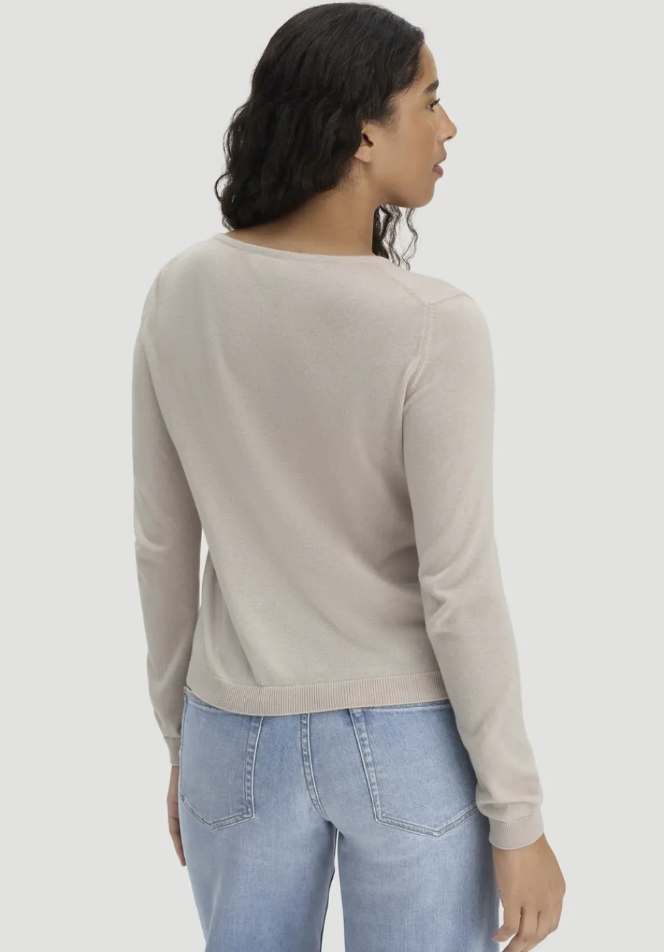 hessnatur Strickjacke Regular aus TENCEL™ Lyocell mit Bio-Baumwolle von düne Outlet