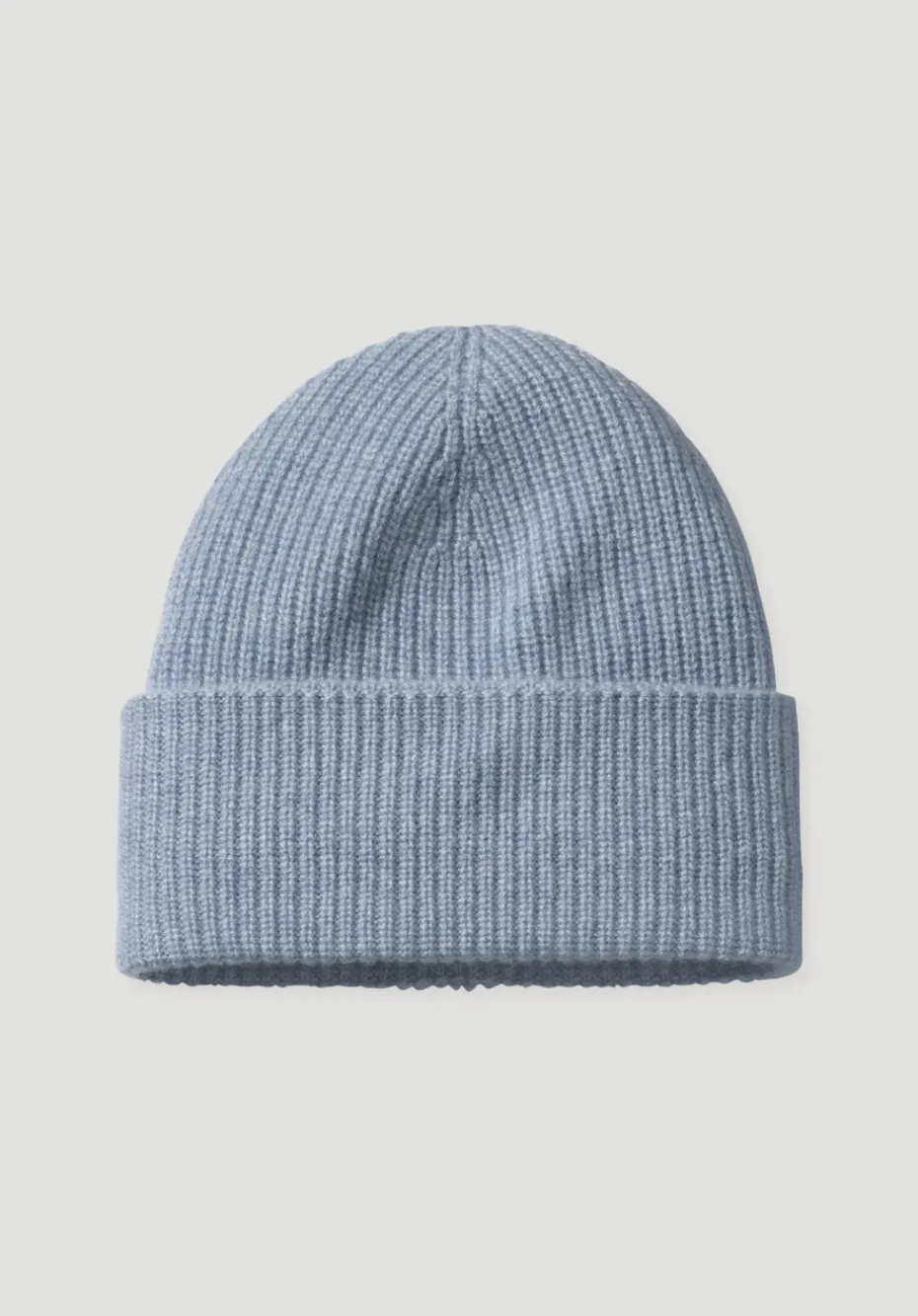 hessnatur Strickmütze aus Bio-Merinowolle mit Cashmere von helles jeansblau Clearance