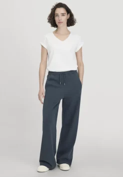 hessnatur Sweat Hose Wide Leg Relaxed aus reiner Bio-Baumwolle von dunkles petrol Online