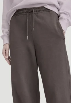 hessnatur Sweat Hose Wide Leg Relaxed aus reiner Bio-Baumwolle von dunkles mauve