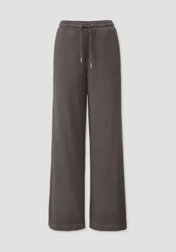 hessnatur Sweat Hose Wide Leg Relaxed aus reiner Bio-Baumwolle von dunkles mauve