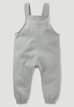 hessnatur Sweat Latzhose GARMENT DYE aus reiner Bio-Baumwolle von nebelgrau Online