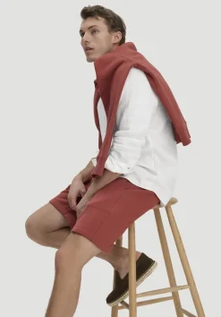 hessnatur Sweat Shorts TRIAS Relaxed BETTER RECYCLING aus reiner Bio-Baumwolle von terrakotta