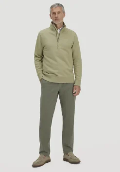 hessnatur Sweat Troyer Regular BETTER RECYCLING aus reiner Bio-Baumwolle von pastellmoos Online