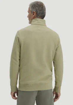 hessnatur Sweat Troyer Regular BETTER RECYCLING aus reiner Bio-Baumwolle von pastellmoos Online