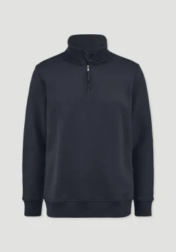 hessnatur Sweat Troyer Regular BETTER RECYCLING aus reiner Bio-Baumwolle von marine Online