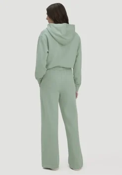 hessnatur Sweathose Wide Leg Relaxed aus Bio-Baumwolle von mattgrün Online
