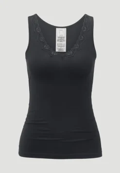 hessnatur Tank Top PURE SENSE LACE aus TENCEL™ Modal von schwarz