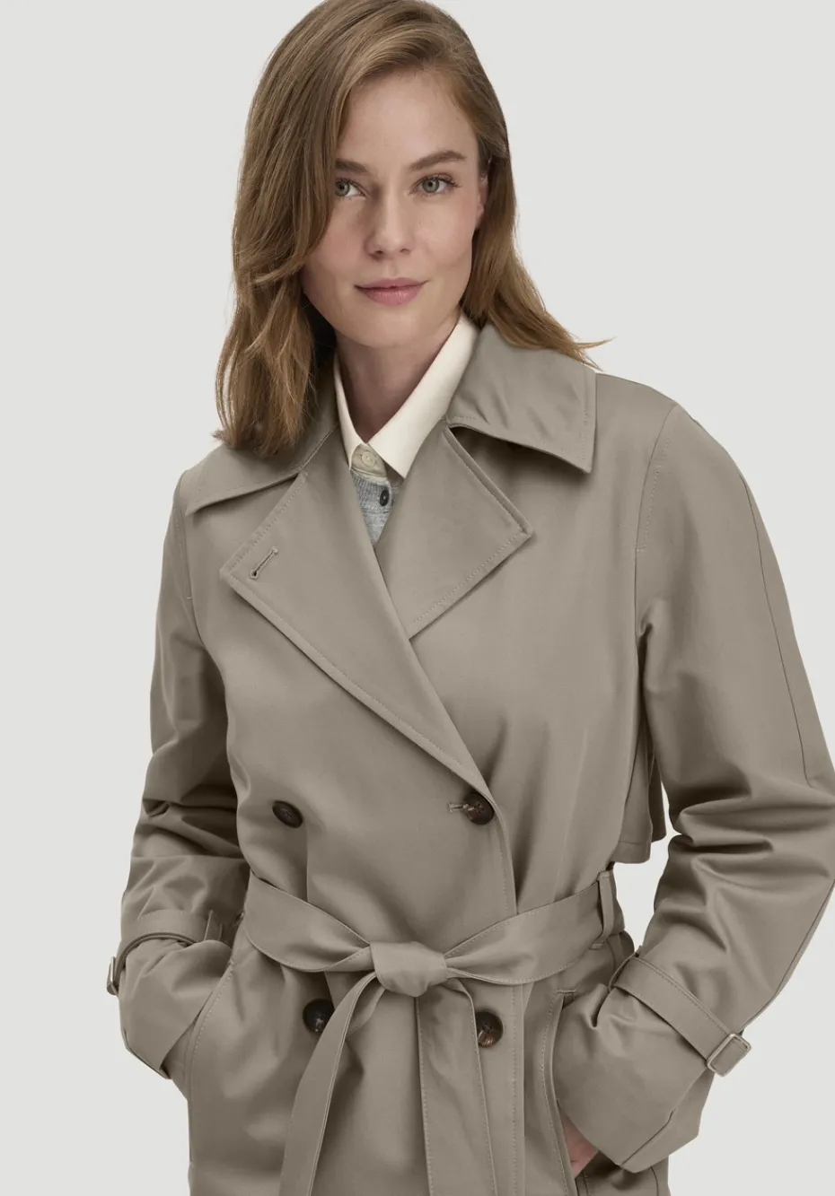 hessnatur Trenchcoat Relaxed NATURE SHELL aus reiner Bio-Baumwolle von beige Outlet