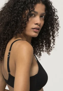 hessnatur Triangel BH bügellos COTTON FEEL aus Bio-Baumwolle von schwarz Online