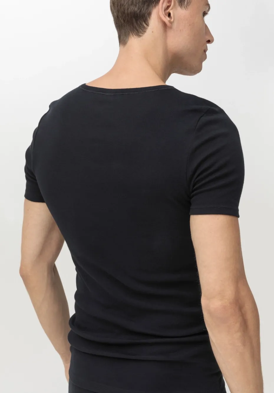 hessnatur T-Shirt im 2er-Pack PURE NATURE aus reiner Bio-Baumwolle von schwarz