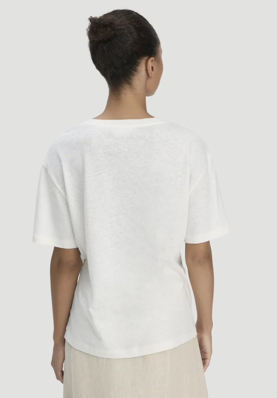 hessnatur T-Shirt Oversize aus Leinen und Bio-Baumwolle von naturweiss Hot
