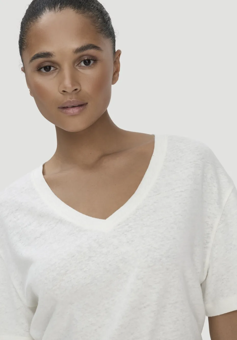 hessnatur T-Shirt Oversize aus Leinen und Bio-Baumwolle von naturweiss Hot
