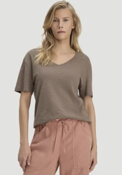 hessnatur T-Shirt Oversize aus Leinen und Bio-Baumwolle von mocca New