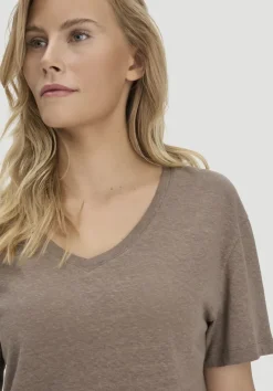 hessnatur T-Shirt Oversize aus Leinen und Bio-Baumwolle von mocca New
