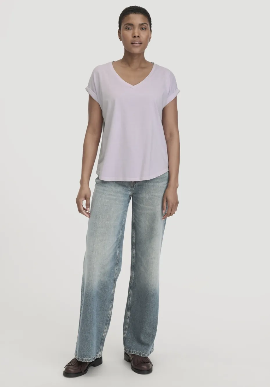 hessnatur T-Shirt Oversize aus reiner Bio-Baumwolle von pastell lavendel Hot