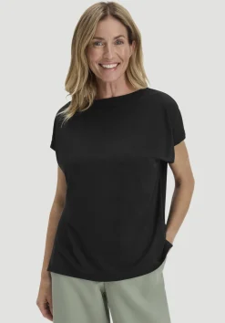 hessnatur T-Shirt Oversize aus TENCEL™ Lyocell mit Bio-Baumwolle von schwarz Sale