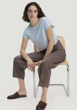 hessnatur T-Shirt Oversize aus TENCEL™ Lyocell mit Bio-Baumwolle von perlblau Discount