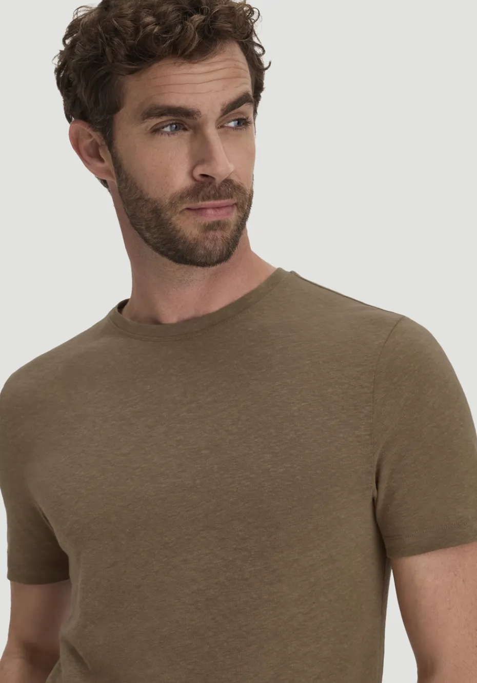 hessnatur T-Shirt Regular aus Leinen und Bio-Baumwolle von camel