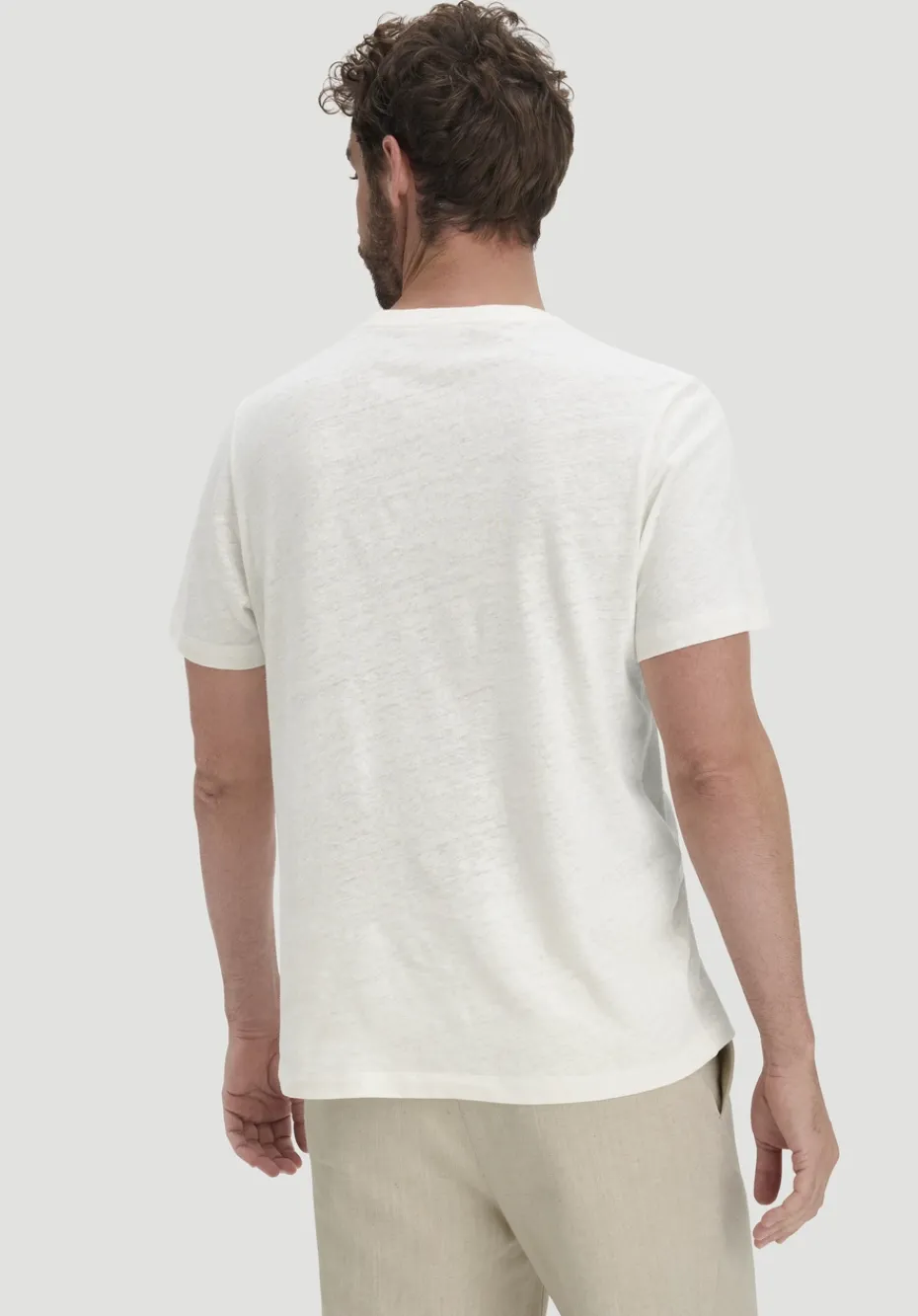 hessnatur T-Shirt Regular aus Leinen und Bio-Baumwolle von naturweiss Clearance