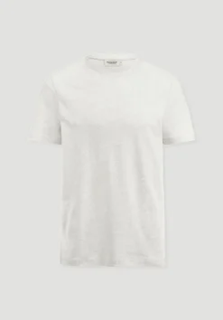 hessnatur T-Shirt Regular aus Leinen und Bio-Baumwolle von naturweiss Clearance