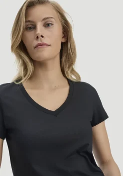 hessnatur T-Shirt Regular aus Regenerative Organic Cotton (ROC) von schwarz Clearance