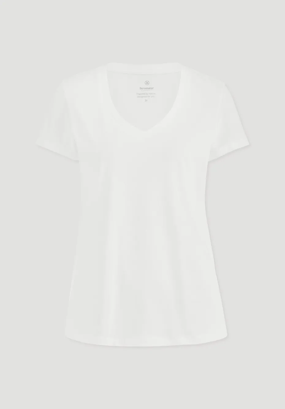 hessnatur T-Shirt Regular aus Regenerative Organic Cotton (ROC) von naturweiss
