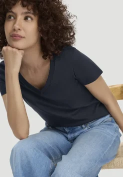 hessnatur T-Shirt Regular aus Regenerative Organic Cotton (ROC) von marine Outlet