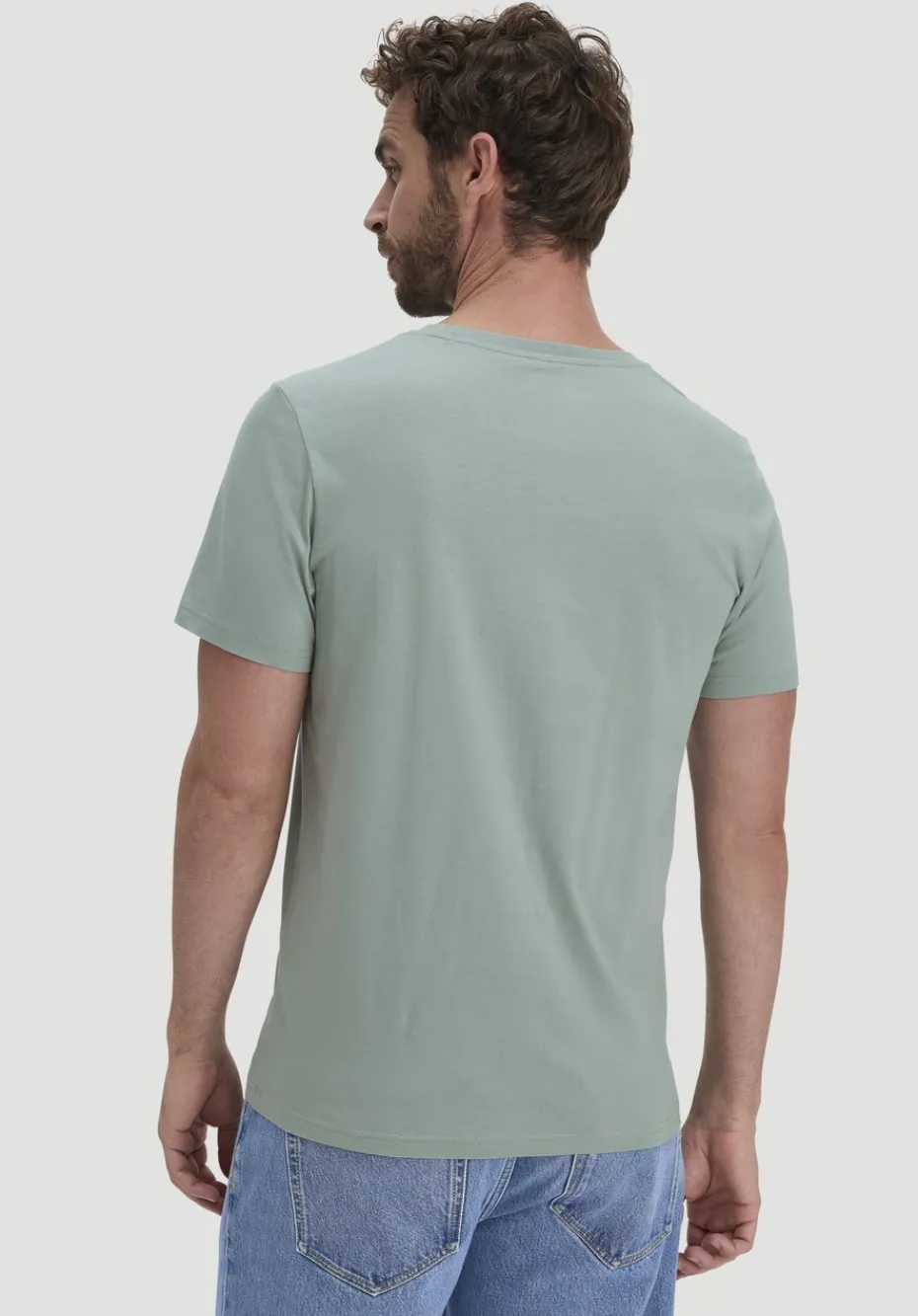 hessnatur T-Shirt Regular aus Regenerative Organic Cotton (ROC) von mattgrün Clearance