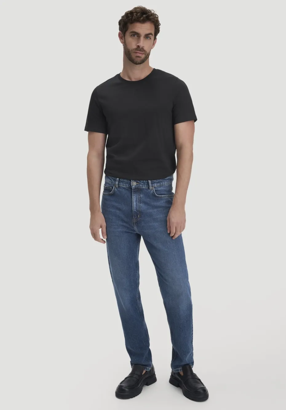 hessnatur T-Shirt Regular aus Regenerative Organic Cotton (ROC) von schwarz Clearance