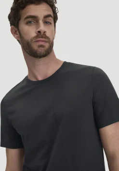hessnatur T-Shirt Regular aus Regenerative Organic Cotton (ROC) von schwarz Clearance