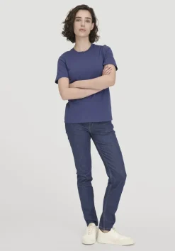 hessnatur T-Shirt Regular aus reiner Bio-Baumwolle von irisblau Outlet