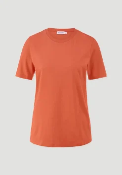 hessnatur T-Shirt Regular aus reiner Bio-Baumwolle von feuerorange Clearance