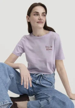 hessnatur T-Shirt Relaxed aus einer Bio-Baumwolle von pastell lavendel Online