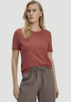 hessnatur T-Shirt Relaxed aus Leinen und Bio-Baumwolle von terrakotta Sale