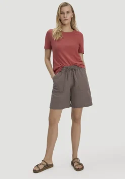 hessnatur T-Shirt Relaxed aus Leinen und Bio-Baumwolle von terrakotta Sale