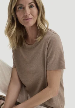 hessnatur T-Shirt Relaxed aus Leinen und Bio-Baumwolle von mocca Clearance