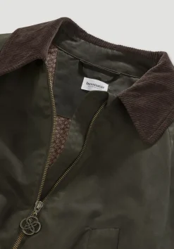 hessnatur Wachsjacke Regular aus reiner Bio-Baumwolle von oliv Discount