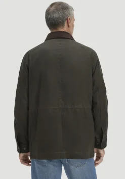 hessnatur Wachsjacke Regular aus reiner Bio-Baumwolle von oliv Best