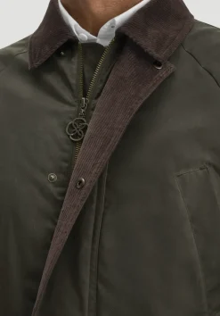hessnatur Wachsjacke Regular aus reiner Bio-Baumwolle von oliv Best