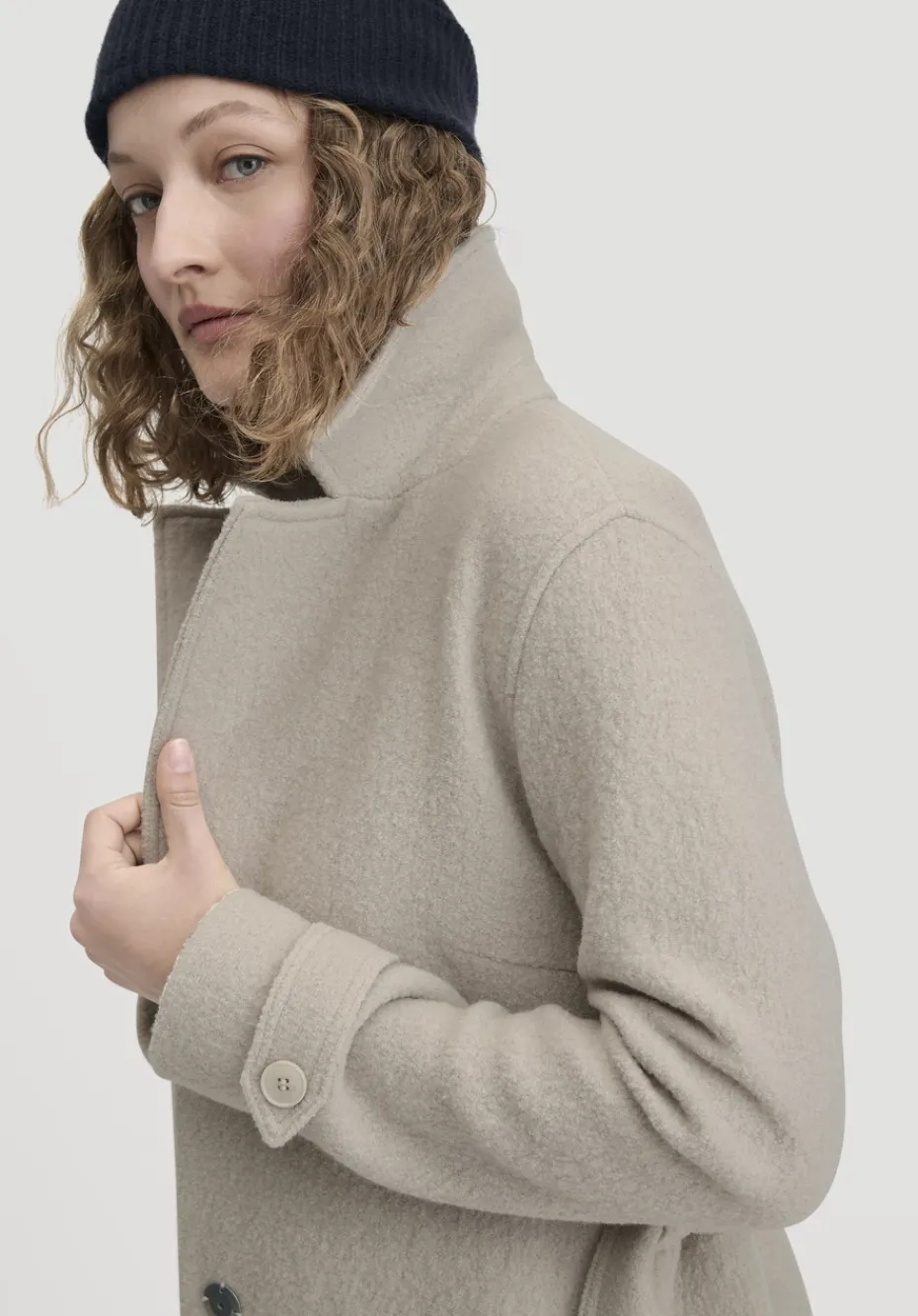 hessnatur Walk Mantel Regular aus reiner Bio-Merinowolle von düne Hot