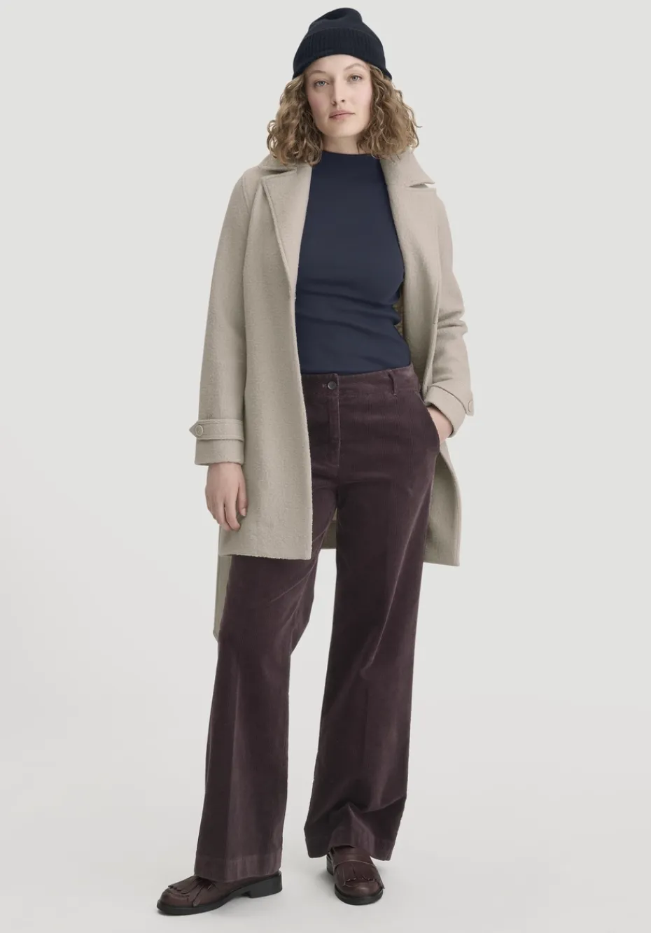 hessnatur Walk Mantel Regular aus reiner Bio-Merinowolle von düne Hot