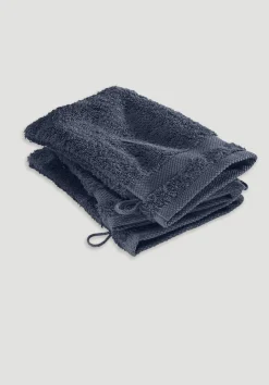 hessnatur Waschhandschuh im 3er-Pack aus reiner Bio-Baumwolle von tintenblau Best