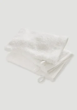 hessnatur Waschhandschuh im 3er-Pack aus reiner Bio-Baumwolle von naturweiss Sale