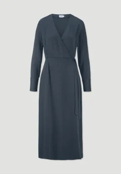 hessnatur Wickelkleid Knöchellang Regular aus reiner LENZING™ ECOVERO™ Viskose von dunkles petrol Hot